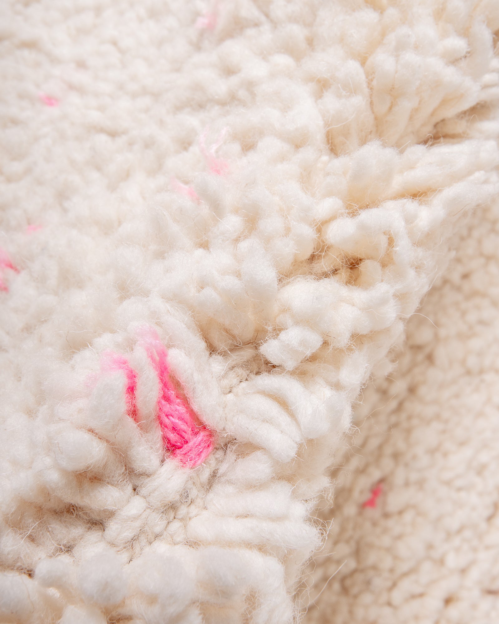 Modern, designer, handcrafted Berber rug from Morocco. Beniourain carpet with beautiful colours and patterns and fluffy wool texture.